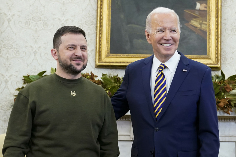 Wołodymyr Zełenski i Joe Biden w Waszyngtonie