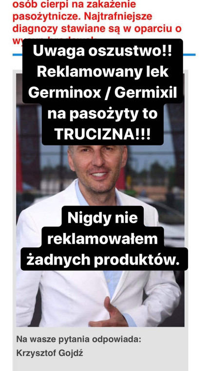 Krzysztof Gojdź na Instagramie