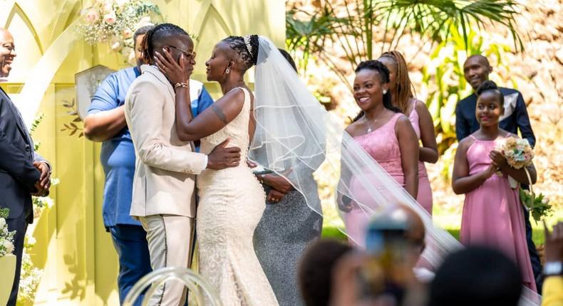 Guardian Angel weds fiancée Esther Musila in private wedding [Photos]