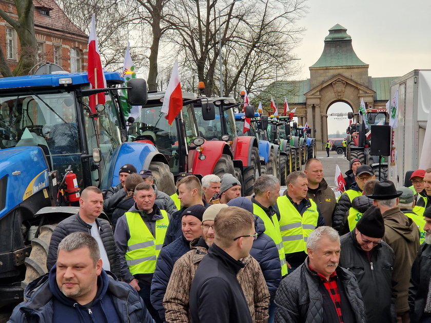 Protest rolników w Szczecinie.