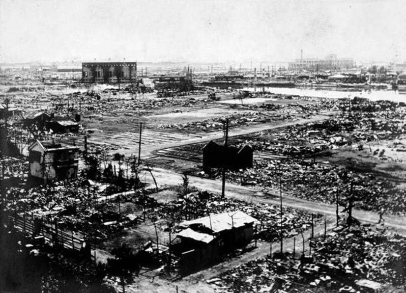 Zniszczenia w Jokohamie
