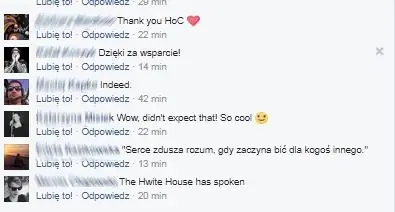 Pod postem zaczęły się pojawiać komentarze Polaków