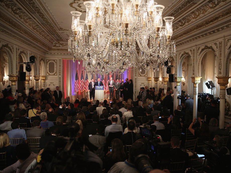 Donald Trump during a campaign event at Mar-a-Lago.