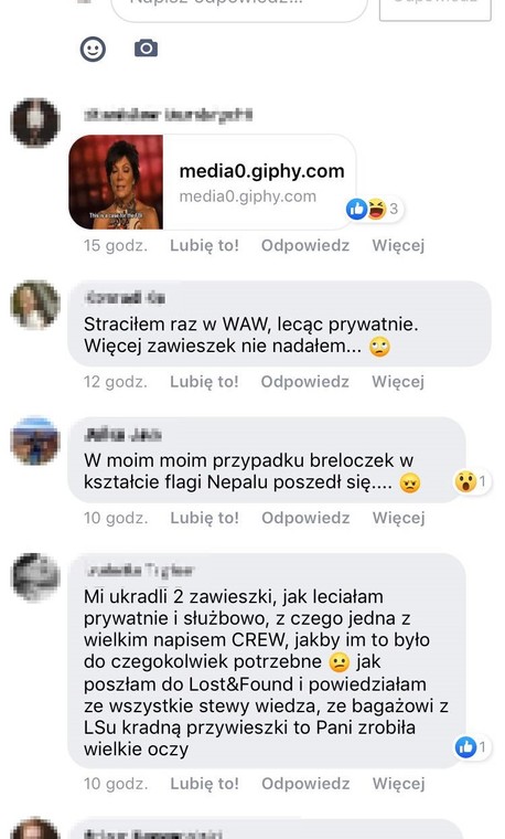 Komentarze Personelu Pokładowego w Mediach Społecznościowych 