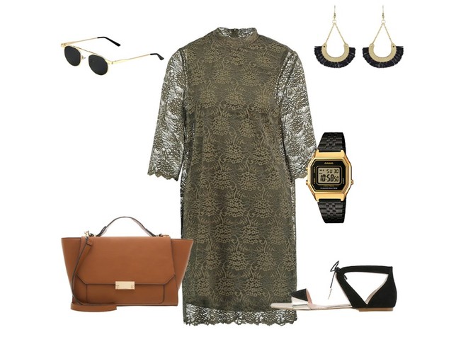 STYLIZACJE z koronkową sukienką