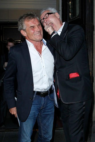 Marek Włodarczyk i Mariusz Pujszo na premierze filmu 'Komisarz Blond i oko sprawiedliwości'