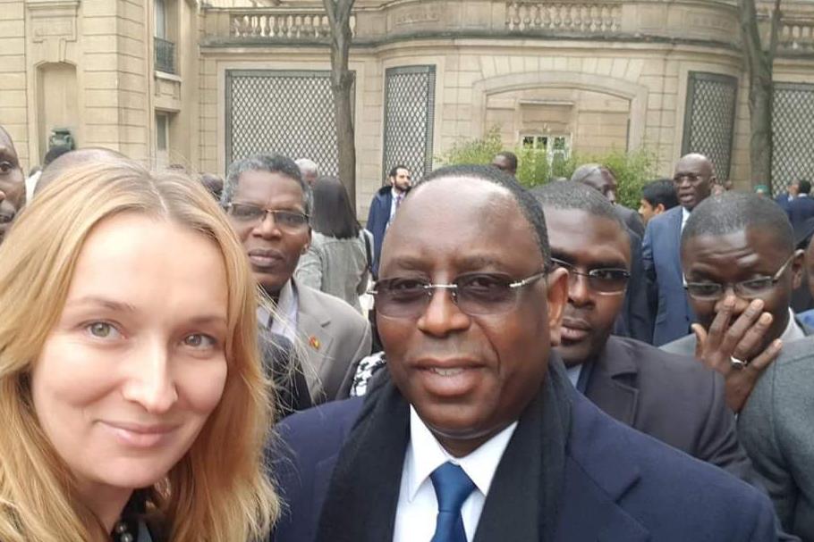 Anita Florek razem z prezydentem Senegalu