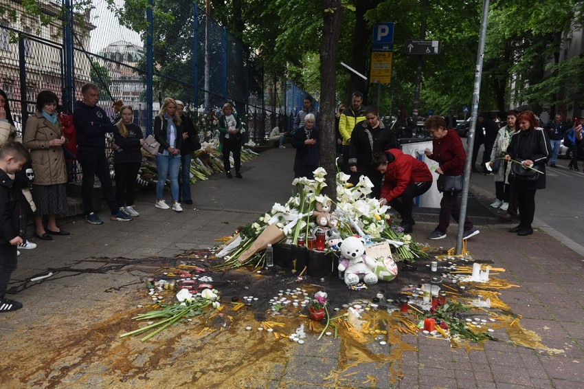 Potresne scene ispred OŠ "Vladislav Ribnikar"