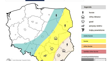 Nowe alerty pogodowe. Będą burze, ulewny deszcz i grad