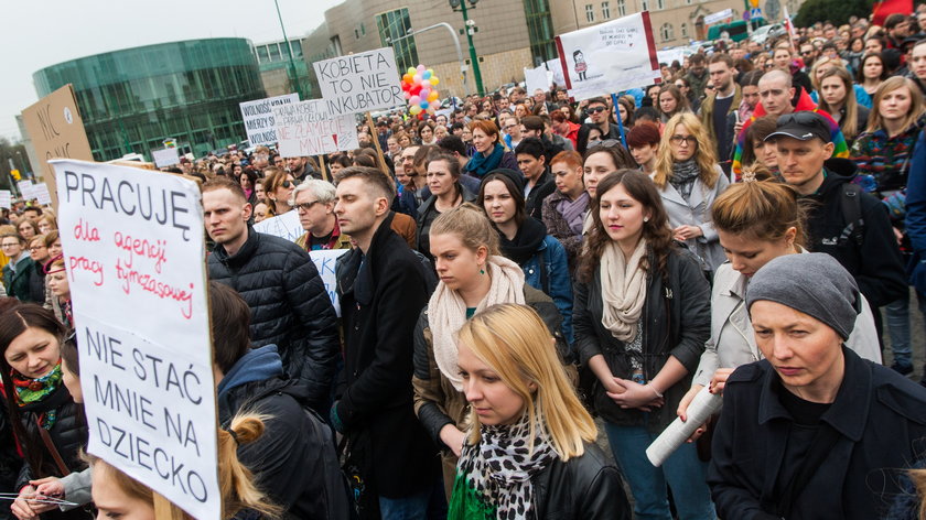 Manifestacja przeciwko zaostrzeniu ustawy antyaborcyjnej