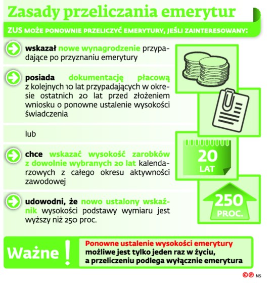 Zasady przeliczania emerytur