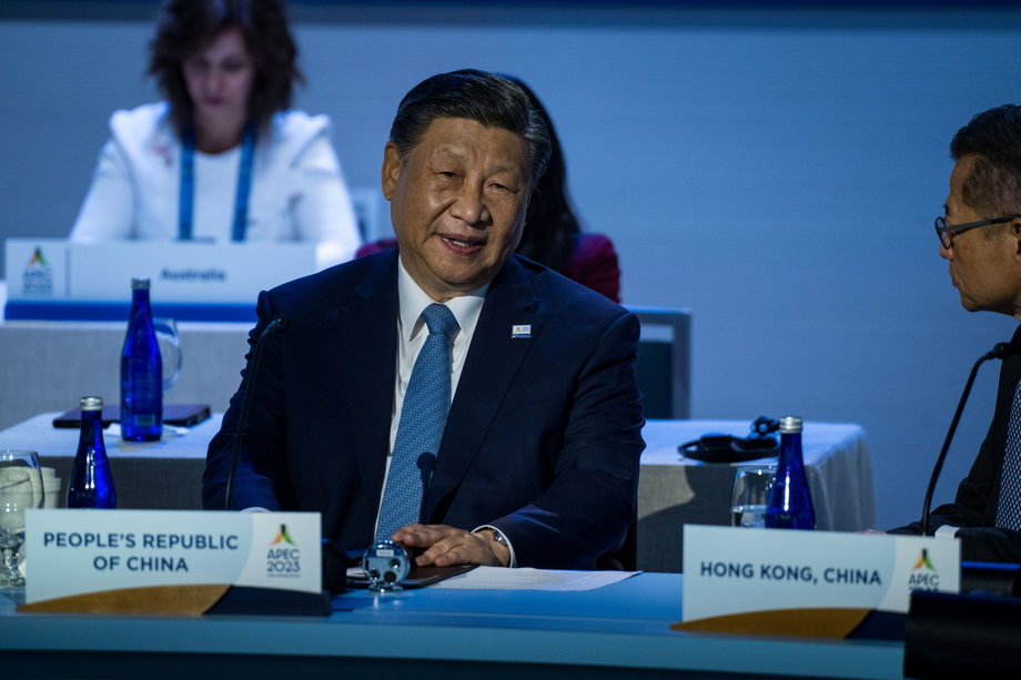 Chiński przywódca Xi Jinping podczas spotkania Liderów Współpracy Gospodarczej Azji i Pacyfiku (APEC).