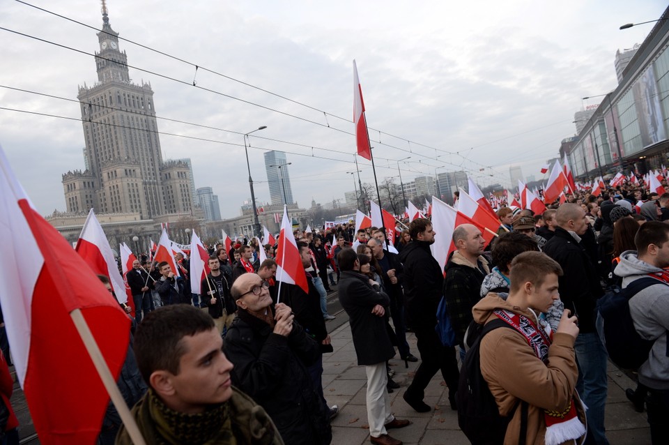 WARSZAWA MARSZ NIEPODLEGŁOŚCI 2014 NARODOWCY (uczestnicy marszu)