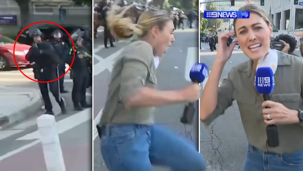 Dziennikarka postrzelona podczas relacji na żywo. Chaos w Los Angeles. WIDEO