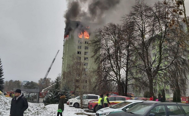 Z bloku ewakuowano mieszkańców