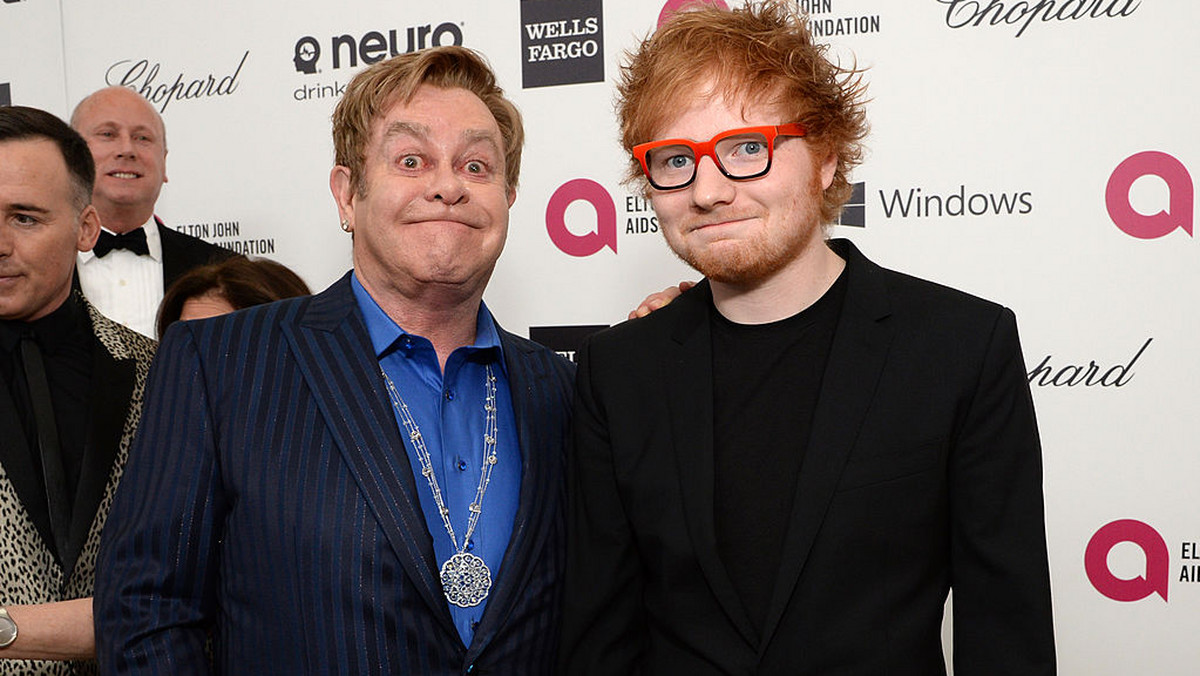 Ed Sheeran i Elton John w stylowych dresach od Gucci