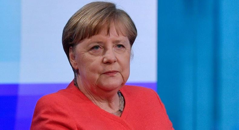 German Chancellor Angela Merkel, pictured at an interview June 4, 2020, has been a pointed critic of Trump's go-it-alone positions