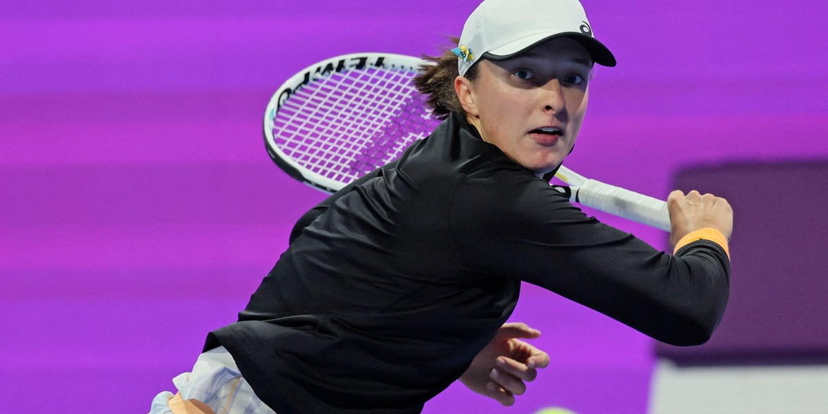 Iga Świątek podczas turnieju WTA w Dosze. 