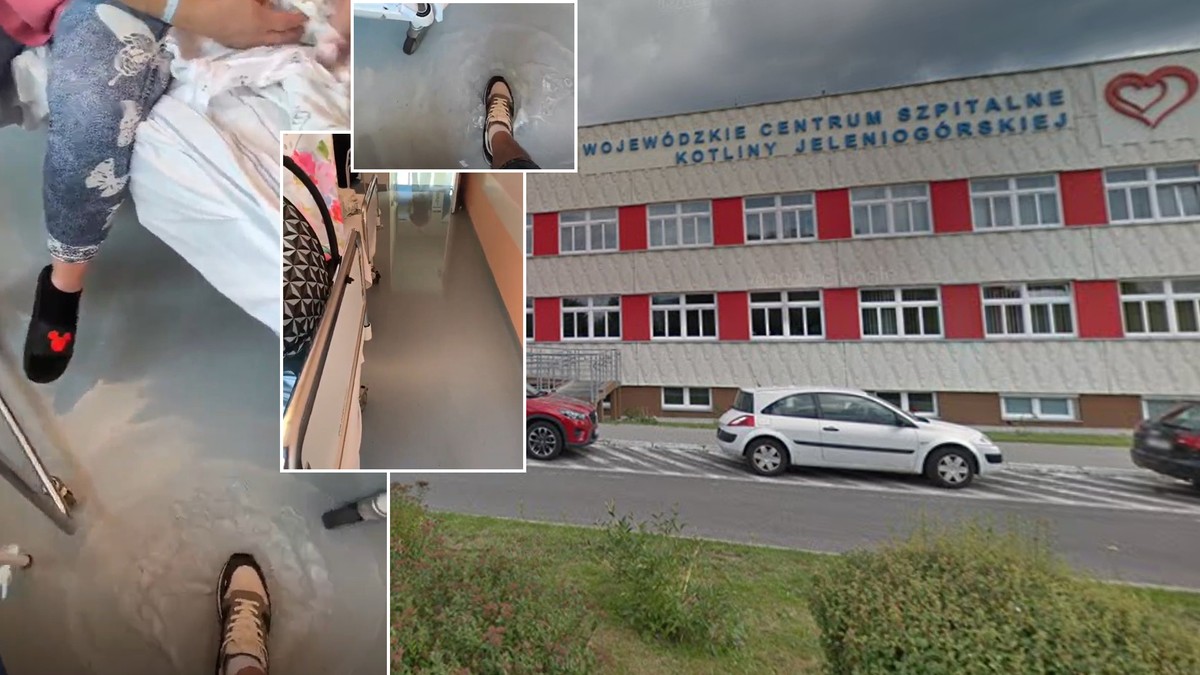 Jelenia Góra. Po burzy woda zalała szpital. Panika na oddziale położniczym