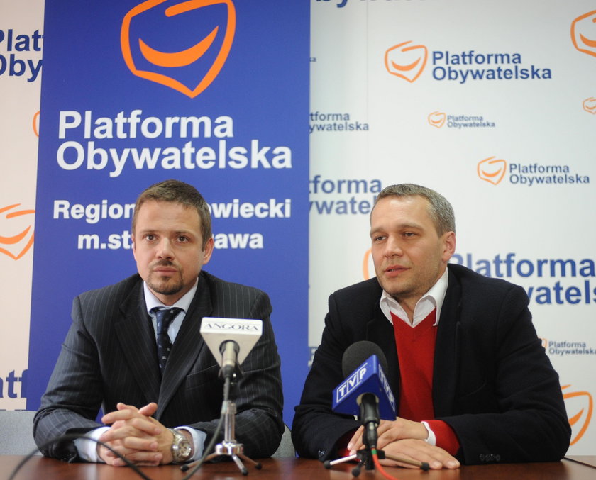 Michał Żebrowski i Rafał Trzaskowski