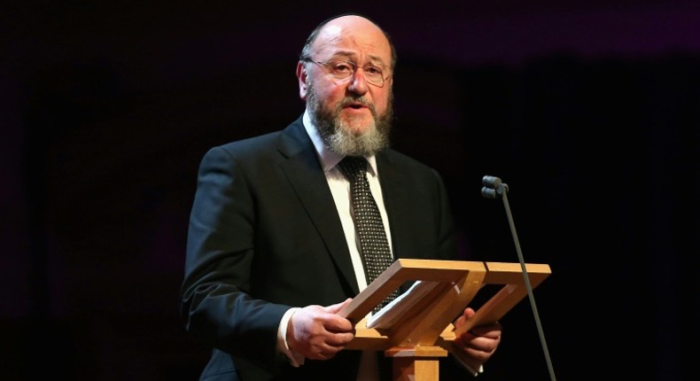 Britain's chief rabbi accused Labour leader Jeremy Corbyn of failing to address claims of widespread anti-Semitism among party members