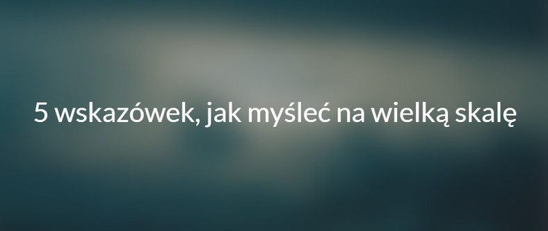 5 wskazówek, jak myśleć na wielką skalę, fot. esensei.pl