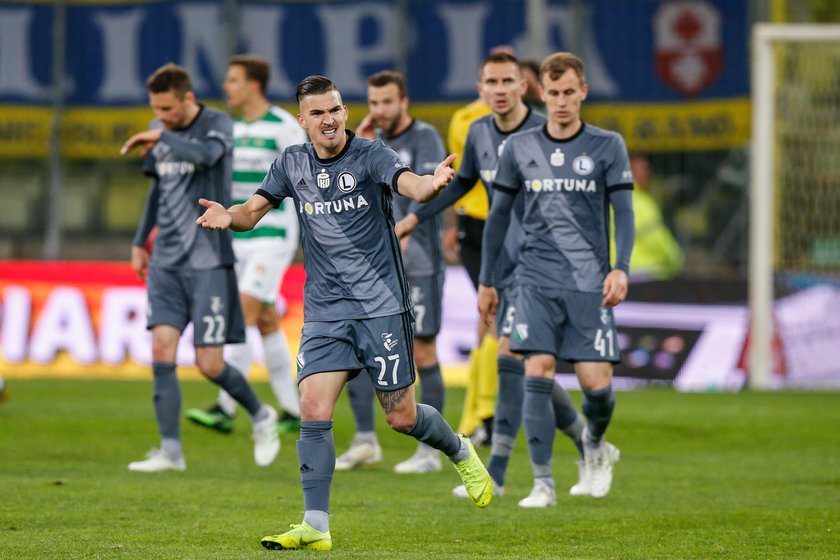 Pilka nozna. Ekstraklasa. Lechia Gdansk - Legia Warszawa. 27.04.2019