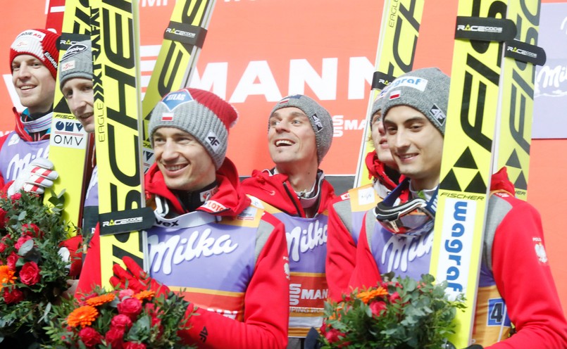 Kamil Stoch, Piotr Żyła, Maciej Kot i Dawid Kubacki