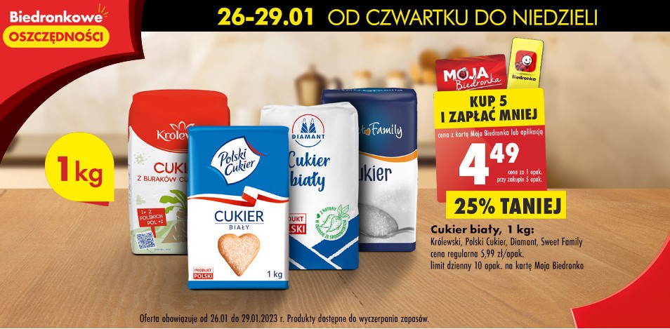 Cukier biały - 4,49 zł