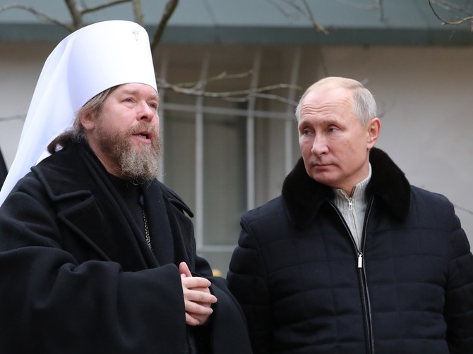 Vladimir Putin i mitropolit Tihon