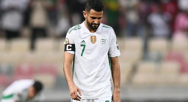 Riyad Mahrez missed a penalty as Algeria crashed out of the Africa Cup of Nations Creator: CHARLY TRIBALLEAU