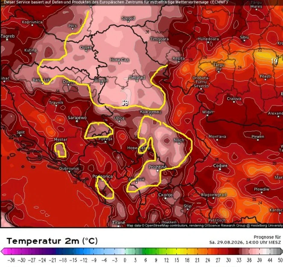 Oko 29. septembra će ponovo biti jako toplo