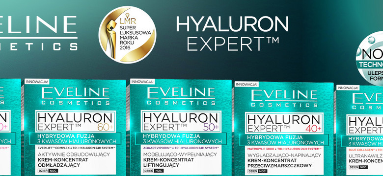Eveline Cosmetics HYALURON EXPERT 40+ wygładzająco - napinający krem-koncentrat przeciwzmarszczkowy dzień/noc