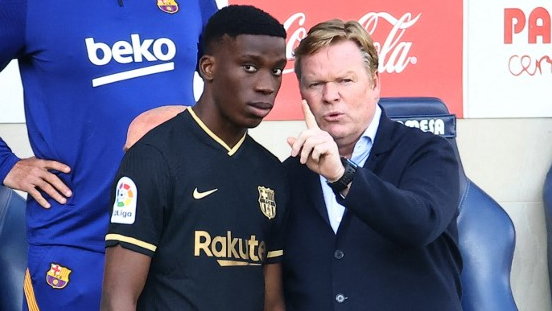 Ilaix Moriba i Ronald Koeman