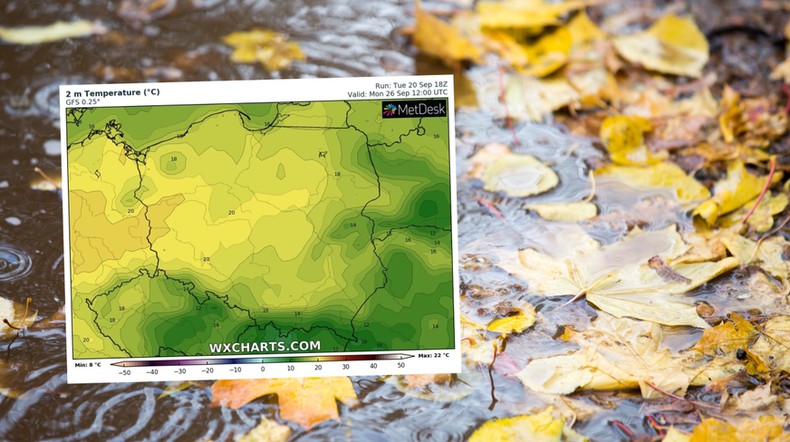 Przed nami jeszcze kilka cieplejszych i pogodniejszych dni (mapa: wxcharts.com)