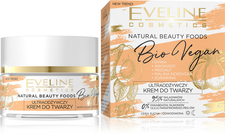 Eveline Cosmetics ultraodżywczy krem do twarzy Natural Beauty Foods Bio Vegan