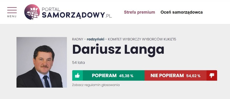 W wyborach samorządowych w 2018 r. Dariusz Langa zdobył mandat radnego z listy Kukiz'15