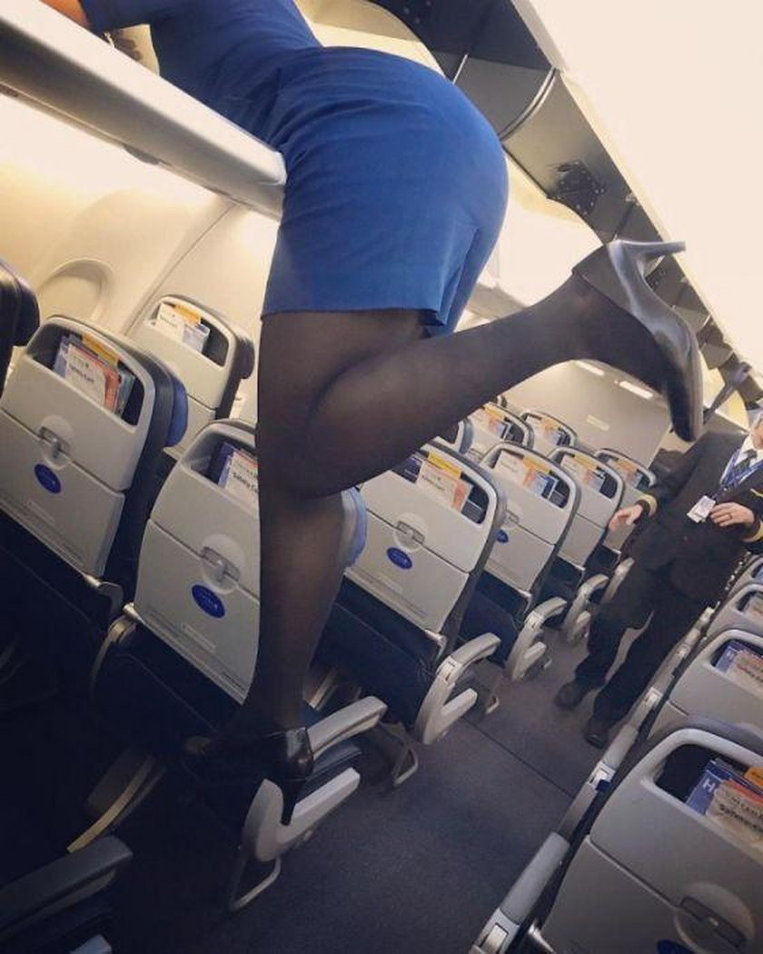 Big booty flight attendant