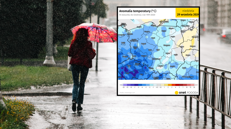 Pogoda z każdym dniem będzie gorsza. Widać tąpnięcie temperatury (mapa: meteologix.com)