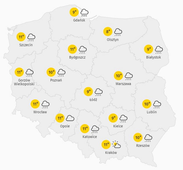 Temperatura w Polsce. Poniedziałek 3 maja