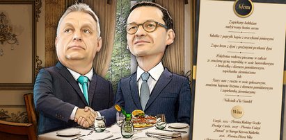 Tak Orban ugościł Morawieckiego. Na stole same frykasy