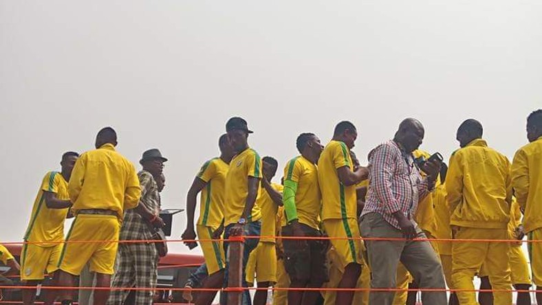 Bendel Insurance players celebrating their return to NPFL [OganlaMedia]