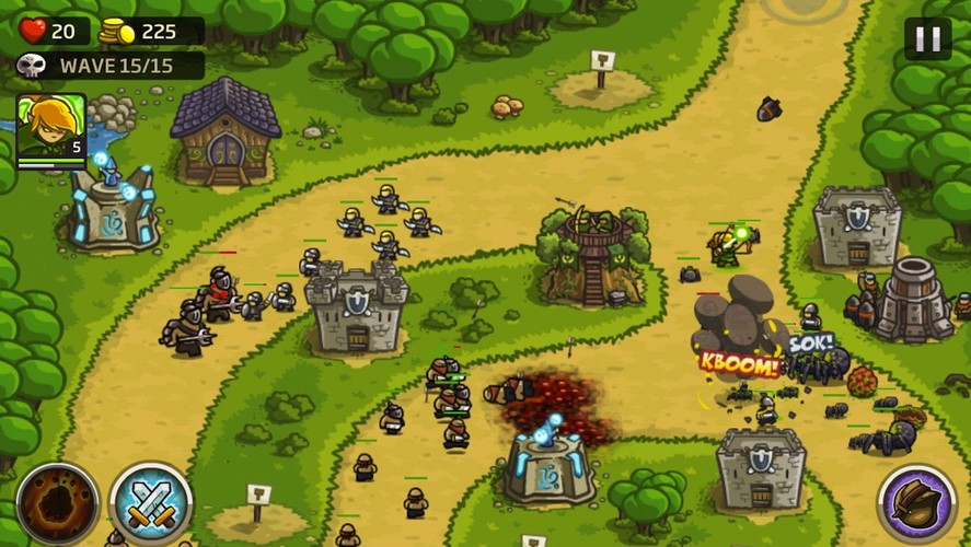 <b>Kingdom Rush</b>
<br><br>
Drugi przedstawiciel tower defence w naszym zestawieniu. Tym razem nie bronimy ogródka, a fortec z prawdziwego zdarzenia. Ciekawym dodatkiem są super-herosi, z pomocy których korzystamy podczas wykonywania poszczególnych misji.
