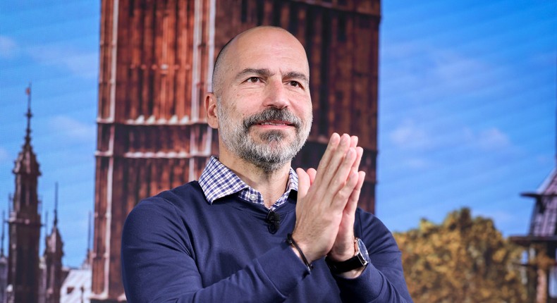 Dara Khosrowshahi, CEO of Uber, speaks at an event in London.Tim P. Whitby/Getty Images for Uber