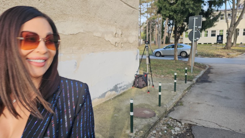 Ceca Ražnatović na snimanju "Zvezda Granda"