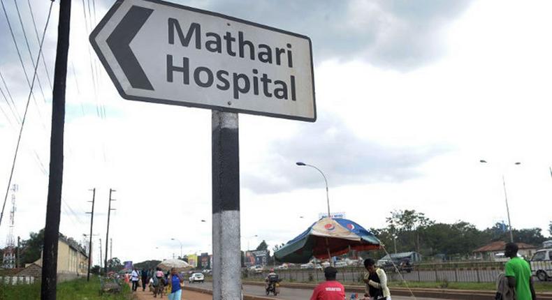 Sign post to the Mathari National Hospital (Twitter)