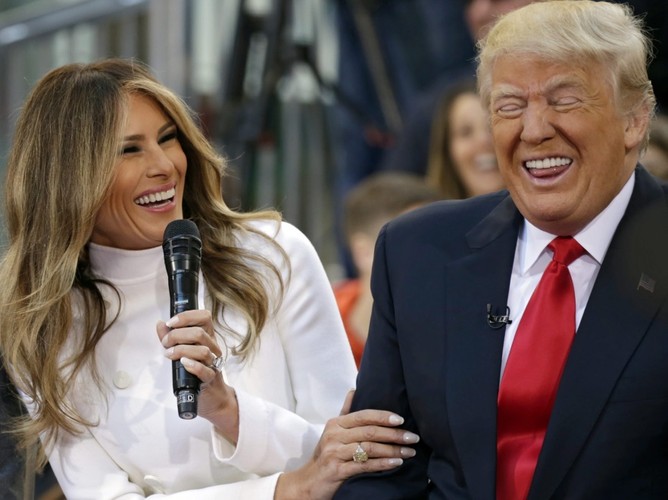 Melanie Trump i Donald Trumpowie