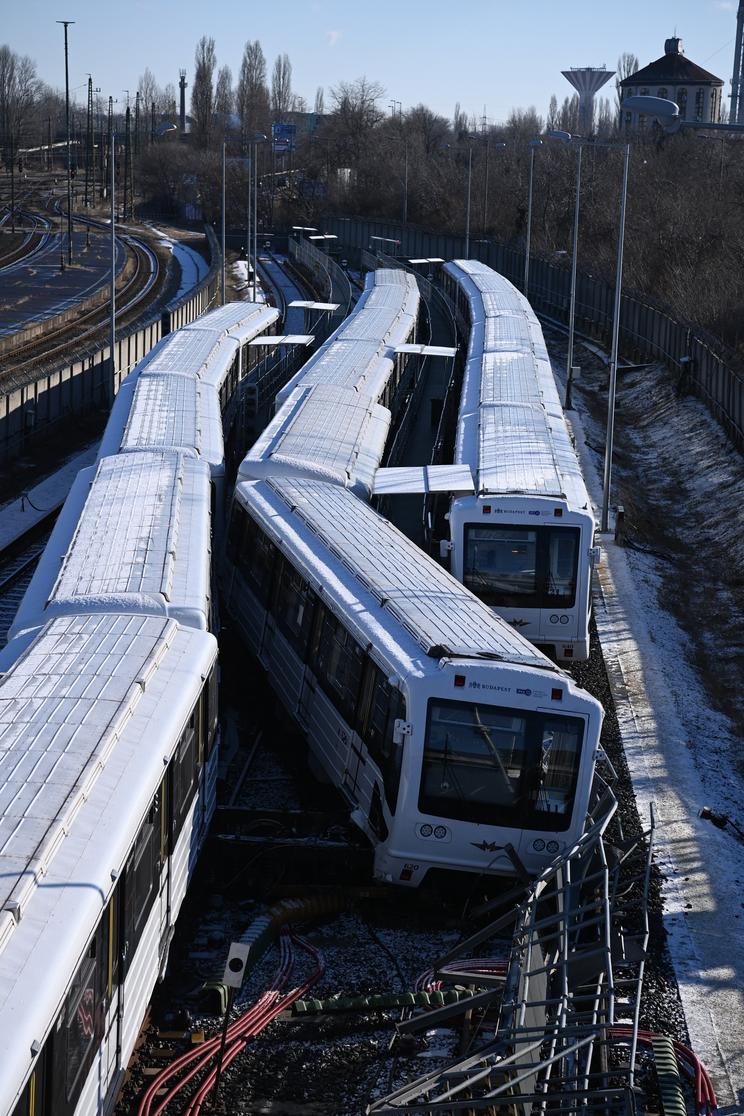 A 2022. január 22-i metróbaleset fotója / Fotó: MTI/Mihádák Zoltán