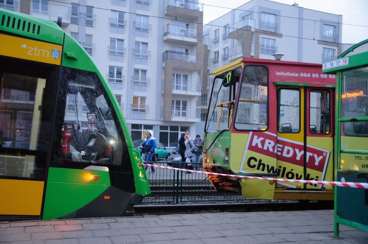 Zderzenie tramwajów w Poznaniu