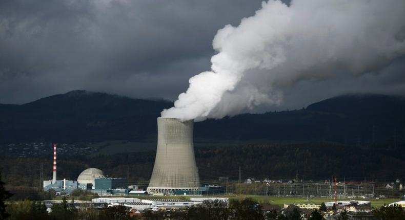 View of the Goesgen Nuclear Power Plant near Daeniken, northern Switzerland